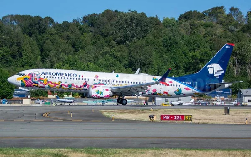 AeroMexico Boeing 737-9 MAX 9 XA-GQS (msn 62935) (Kukulcán) BFI (Brian Worthington). Image: 963945.