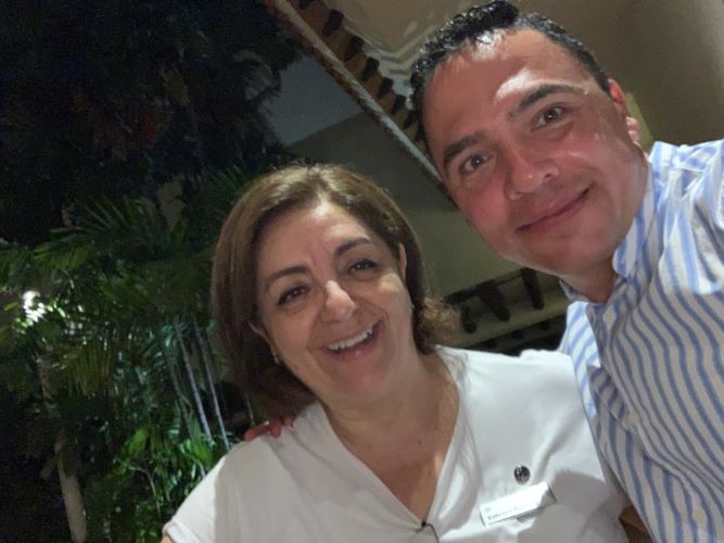 Gaby Ramirez, Directora Ventas Grupos Sheraton Buganvilias Resort & Convention Center y Carlos Lucio de Santander