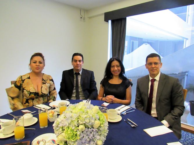 Liliana Rodríguez, Embajada de Portugal. Aarón Pacheco, Juan Carlos Gutiérrez, Embajador de Nicaragua en México