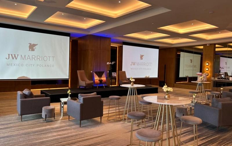 JW Marriott Mexico City Polanco reapertura seis salones para eventos sociales y corporativos completamente renovados.